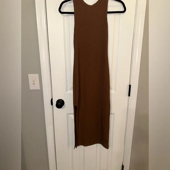 Nasty Gal Ribbed Racer Midi Dress - Picture 9 of 9